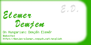 elemer demjen business card